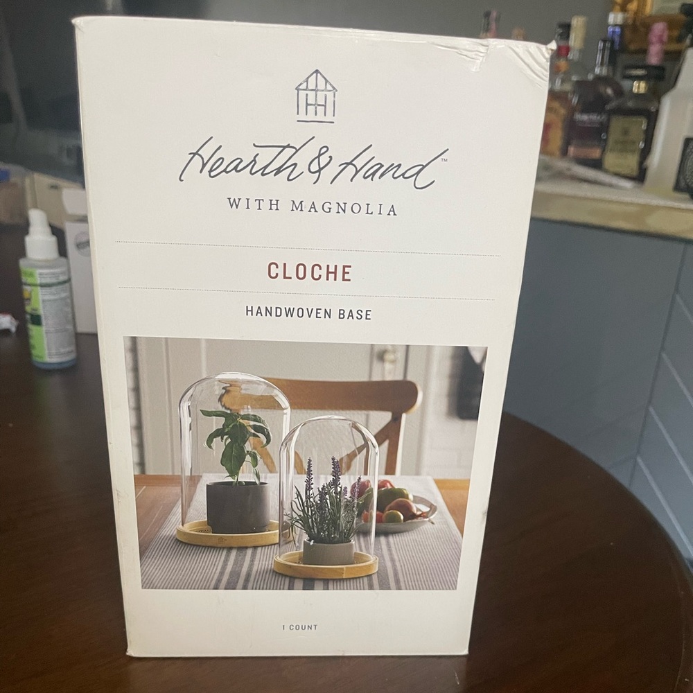 Hearth and Hand cloche with Handwoven Base